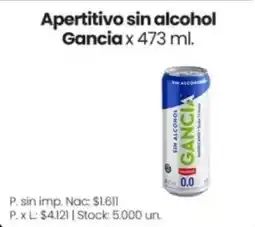 Changomas Gancia apertivo sin alcohol oferta