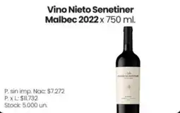 Changomas Nieto senetiner vino malbec 2022 oferta