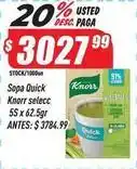 Supermercados Comodin Knorr - sopa quick oferta