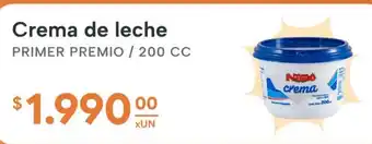 Primer premio crema de leche
