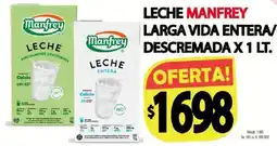 Supermercados Mariano Max Manfrey leche larga vida entera o descremada oferta