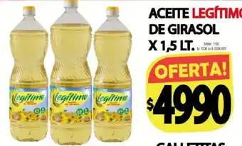 Legítimo aceite de girasol