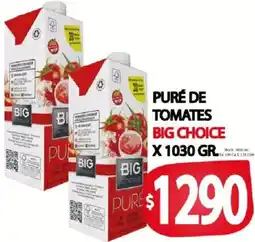 Supermercados Mariano Max Big choice puré de tomates oferta