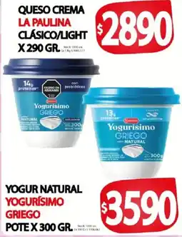 Supermercados Mariano Max La paulina queso crema clásico/light oferta