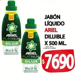 Supermercados Mariano Max Ariel jabón líquido diluible oferta