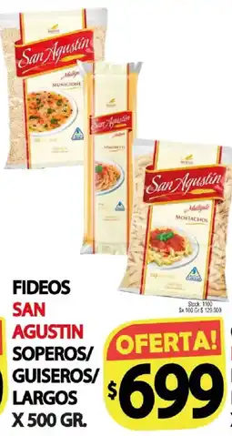 Supermercados Mariano Max San agustin fideos soperos/ guiseros/ largos oferta