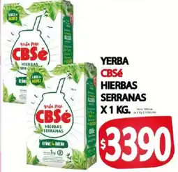 Supermercados Mariano Max Cbsé yerba mate hierbas serranas oferta