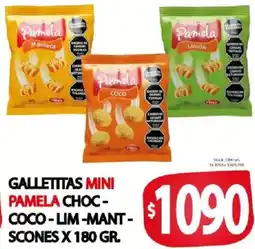 Supermercados Mariano Max Pamela galletitas mini choc - coco - lim - mant - scones oferta