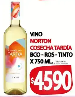 Supermercados Mariano Max Norton vino cosecha tardía oferta