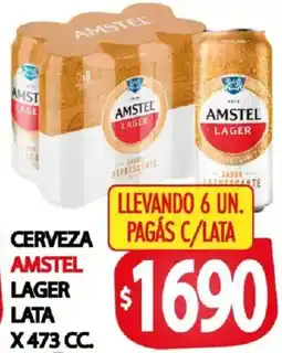 Supermercados Mariano Max Amstel cerveza lager oferta