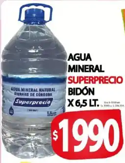 Supermercados Mariano Max Superprecio agua mineral natural oferta