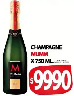 Supermercados Mariano Max Mumm champagne oferta
