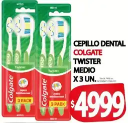 Supermercados Mariano Max Colgate cepillo dental twister medio oferta