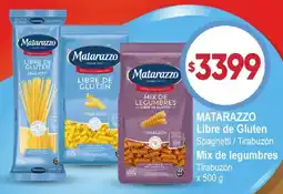 Supermercados Mariano Max Matarazzo libre de gluten spaghetti / tirabuzón mix de legumbres tirabuzón oferta