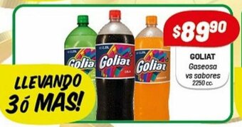 Almacor Goliat Gaseosa vs sabores 2250 cc oferta