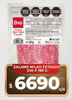Supermercados DIA Dia salame tipo milan feteado oferta