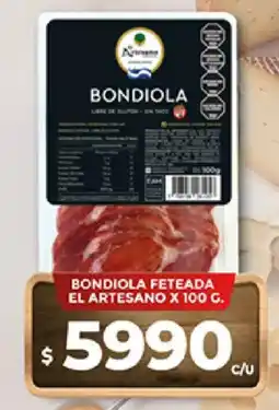 Supermercados DIA El artesano bondiola feteada oferta