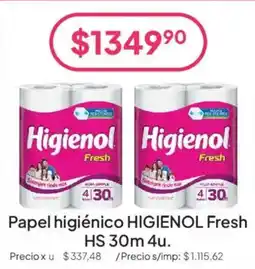 Hergo Higienol papel higiénico fresh oferta
