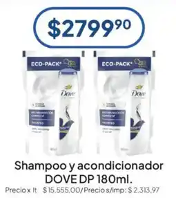 Hergo Dove shampoo y acondicionador oferta