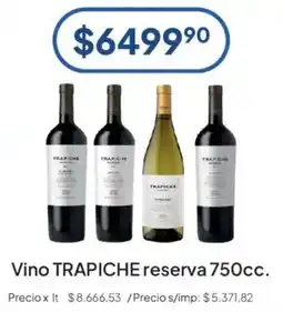 Hergo Trapiche vino reserva oferta