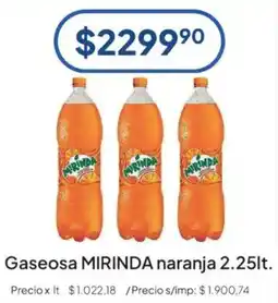 Hergo Mirinda gaseosa naranja oferta