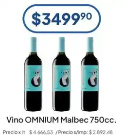 Hergo Vino OMNIUM Malbec oferta