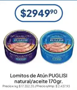 Hergo Puglisi lomitos de atún natural/aceite oferta
