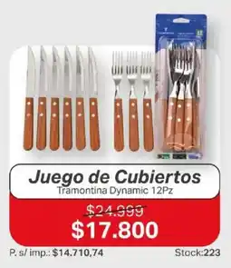 Ferniplast Tramontina juego de cubiertos dynamic oferta