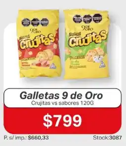 Ferniplast 9 de oro galletas crujitas vs sabores oferta