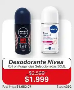 Ferniplast Nivea desodorante roll on fragancias seleccionadas oferta