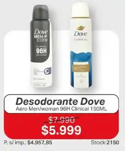 Ferniplast Dove desodorante aero men/woman 96h clinical oferta