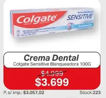 Colgate crema dental sensitive blanqueadora