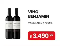 Piantoni Supermayorista Benjamin vino varietales oferta
