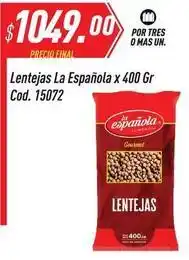 Supermercados Comodin La española - lentejas x 400 gr cod. 15072 oferta