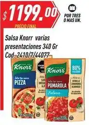Supermercados Comodin Knorr - salsa varias presentaciones 340 gr cod. 2410/7/44077 oferta
