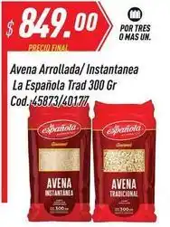 Supermercados Comodin La española - avena arrollada/ instantanea trad 300 gr cod.45873/40177 oferta