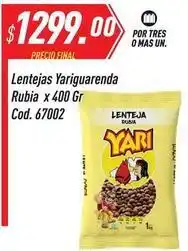 Supermercados Comodin Yariguarenda - lentejas rubia cod. 67002 oferta