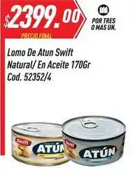Supermercados Comodin Swift - lomo de atun natural/ en aceite oferta