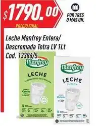 Supermercados Comodin Manfrey - leche entera/descremada tetra lv 1lt cod. 13386/5 oferta