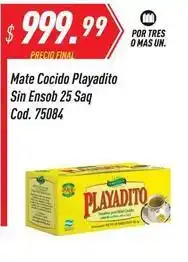 Supermercados Comodin Playadito - mate cocido sin ensob 25 saq cod. 75084 oferta