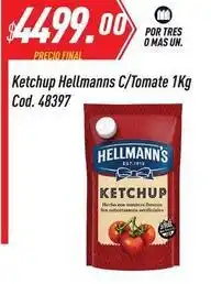 Supermercados Comodin Hellmann's - ketchup c/tomate 1kg cod. 48397 oferta