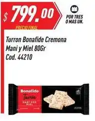 Supermercados Comodin Bonafide - turron cremona mani y miel 80gr cod. 44210 oferta