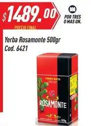 Supermercados Comodin Rosamonte - yerba 500gr cod. 6421 oferta