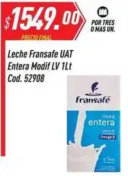 Supermercados Comodin Mas - leche uat entera modif lv 1lt cod. 52908 oferta