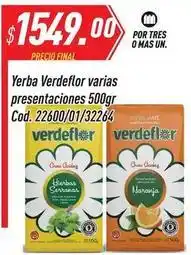 Supermercados Comodin Verdeflor - yerba varias presentaciones 500gr cod. 22600/01/32264 oferta