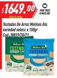Supermercados Comodin Molinos ala - tostadas de arroz cod. 38819/20/21 oferta