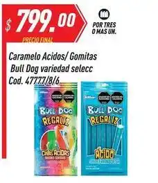 Supermercados Comodin Bull dog - caramelo acidos/ gomitas cod. 47777/8/6 oferta