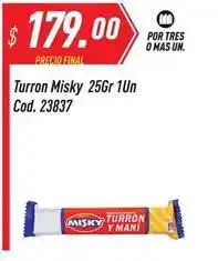 Supermercados Comodin Misky - turron 25gr 1un cod. 23837 oferta