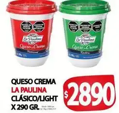 Supermercados Mariano Max La paulina - queso crema clásico/light oferta