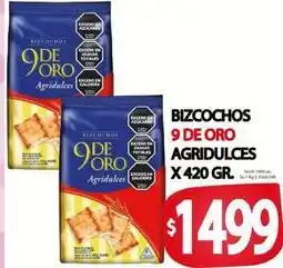 Supermercados Mariano Max 9 de oro - bizcochos 9 de oro agridulces oferta